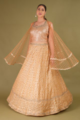 Rosegold Jacket Lehenga3927 video